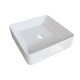 preview thumbnail 6 of 9, Alula Bench Mount Ceramic Square Vessel Bathroom Sink