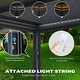 preview thumbnail 167 of 194, EROMMY Outdoor Louvered Pergola with Adjustable Aluminum Roof – Rainproof Gazebo for Patio & Garden