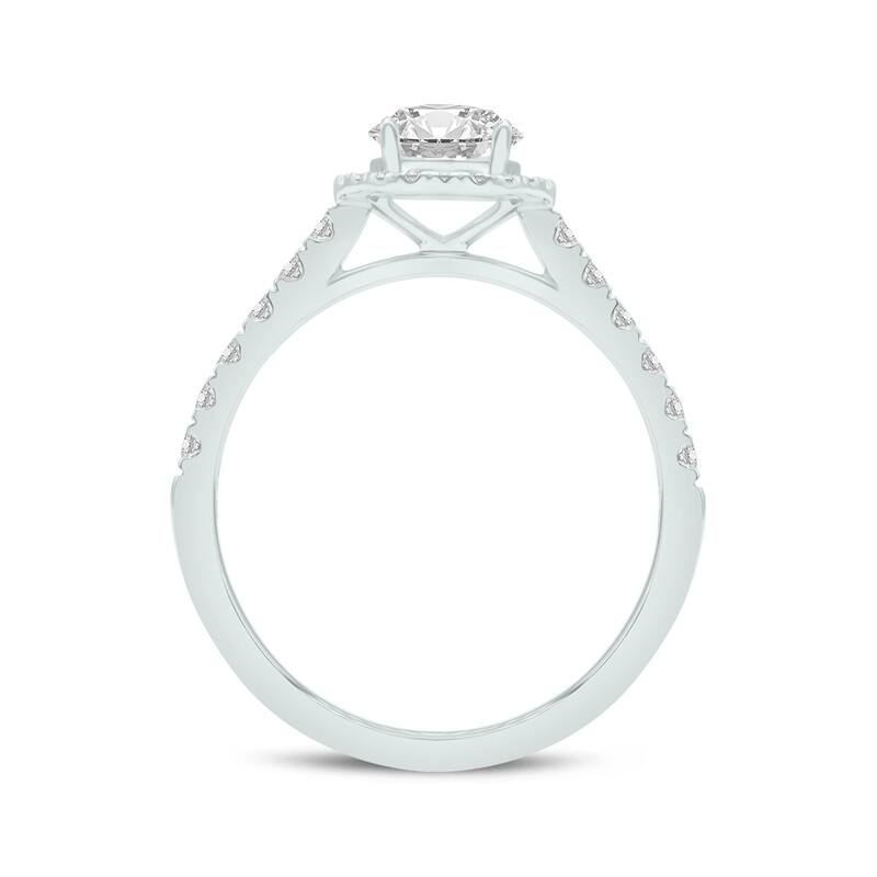 Marquee 2 3/4 Carat TW Center Pear Shape Lab Grown Diamond Halo Bridal Set in 14Karat White Gold