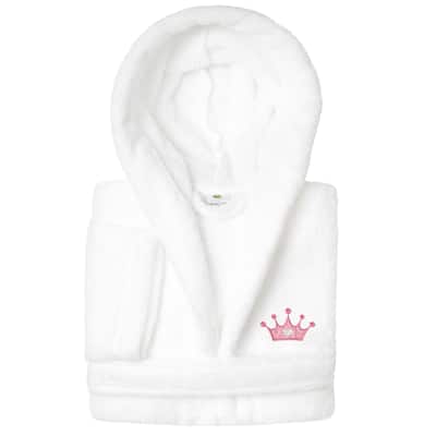 Sweet Kids 100% Polyester SUPER PLUSH Double Brushed Hooded Bathrobe - CROWN