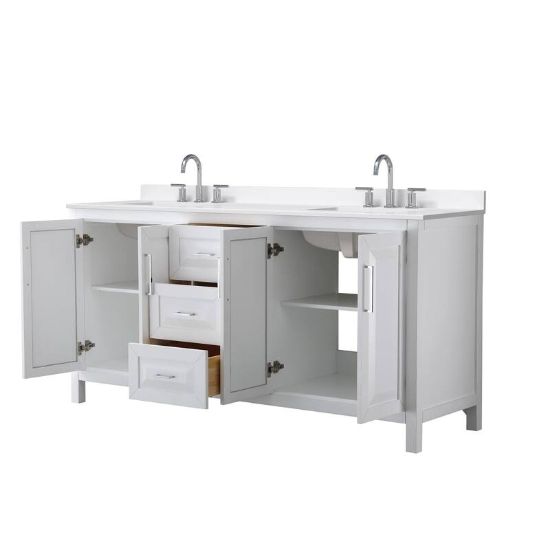 Wyndham Collection WCV252572D-QTZ-US3MXX Daria 72" Free Standing