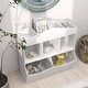 preview thumbnail 5 of 4, 31 in.W Kids Toy Freestanding Storage Cabinet and Bookshelf with 9 Cubbies and Bins