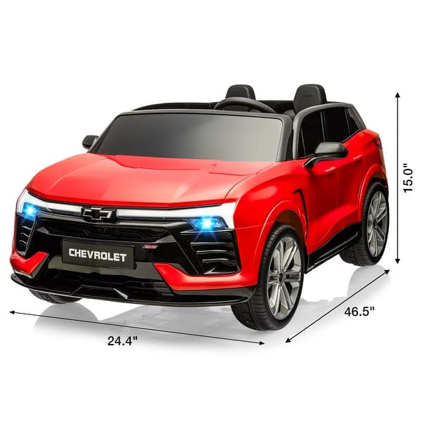 dimension image slide 1 of 6, 24V Kids Electric Ride on Car 2 Seater SUV, Battery Powered Truck Licensed Chevrolet Vehicle