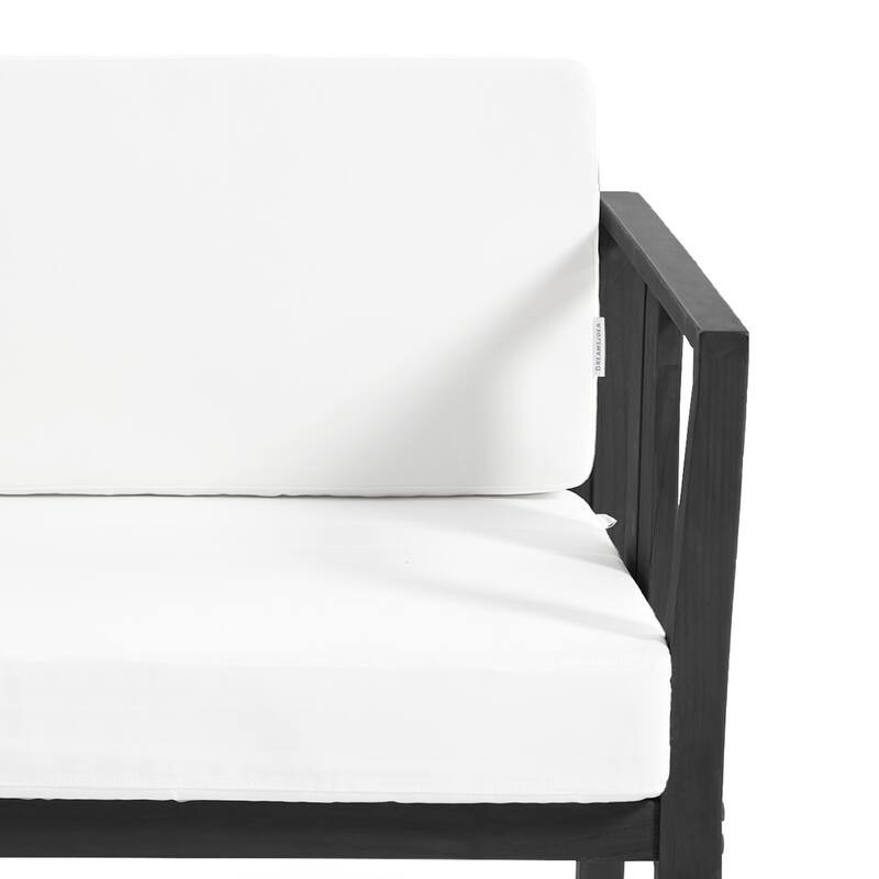 Outdoor Teak Solid Wood Patio Furniture Set Loveseat Armchair Table Collection