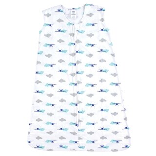 Luvable Friends Baby Boy Sleeveless Jersey Cotton Sleeping Bag, Sack, Blanket, Airplane Cloud Jersey