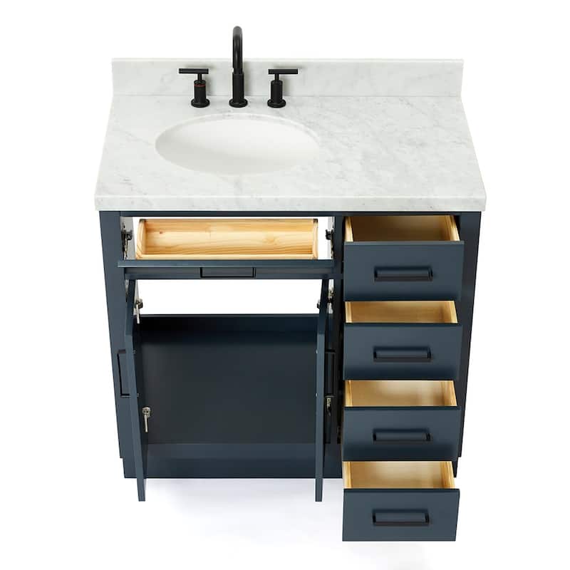 Ariel T037SLCWOVO Hepburn 37" Free Standing Single Basin Vanity Set
