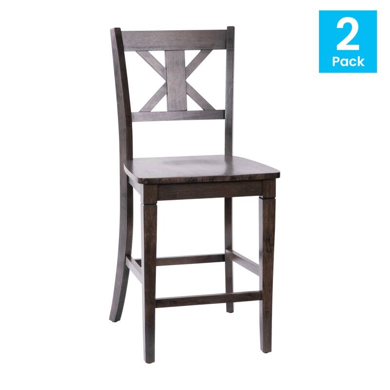 Modern Farmhouse Wooden Counter Stools