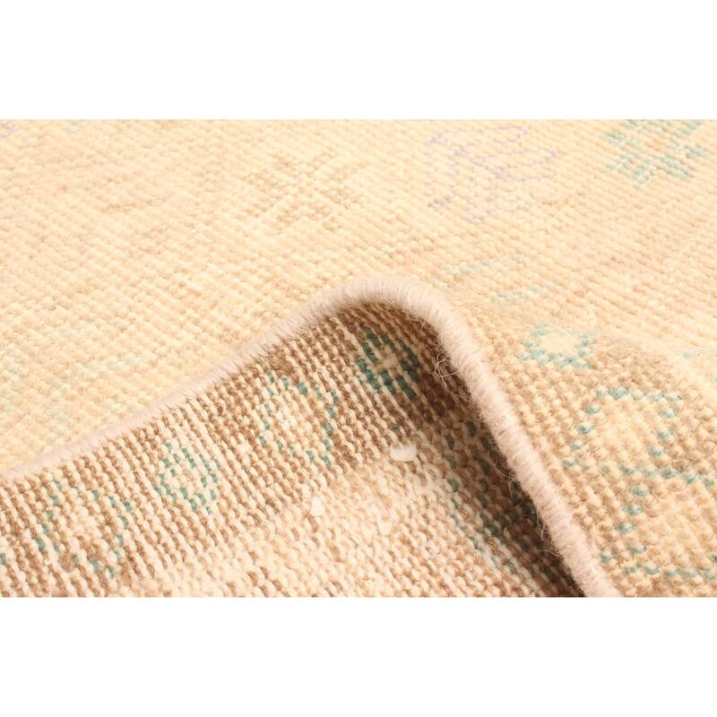 ECARPETGALLERY Hand-knotted Antalya Vintage Beige Wool Rug - 3'1 x 4'9