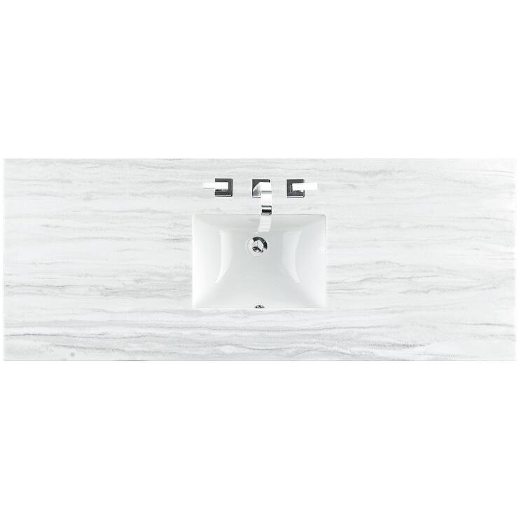 James Martin Vanities 080-S60S 60" Stone Composite Vanity Top with - Arctic Fall - Painted