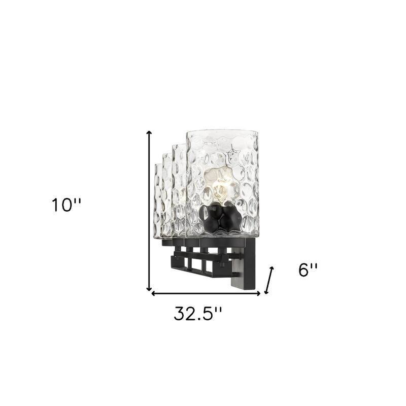 120 Voltage Transitional Flush Mount Vanity Light with Clear Glass Shade and Dimmable Hardwired Fixture