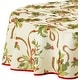 preview thumbnail 6 of 7, Violet Linen Holiday Seasonal Christmas Ribbons Tablecloth 60" Round