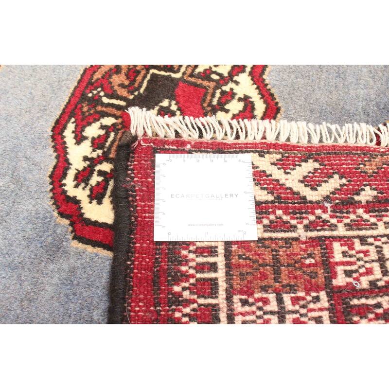 ECARPETGALLERY Hand-knotted Teimani Blue Wool Rug - 4'2 x 6'3