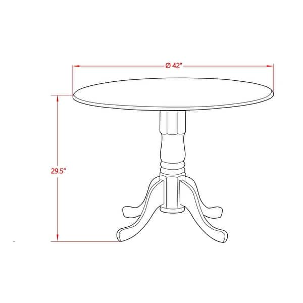 East West Furniture Dublin Modern Dining Table - a Round Kitchen Table ...