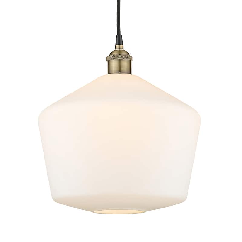 Innovations Lighting 616-1P-14-12 Cindyrella Pendant Cindyrella 12" - Black Antique Brass / Cased Matte White