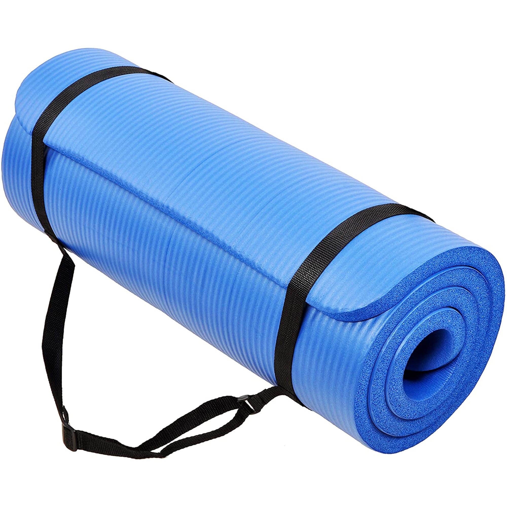 BalanceFrom GoCloud 1 Extra Thick Exercise Yoga Mat with Carrying Strap,  Blue - On Sale - Bed Bath & Beyond - 38991404