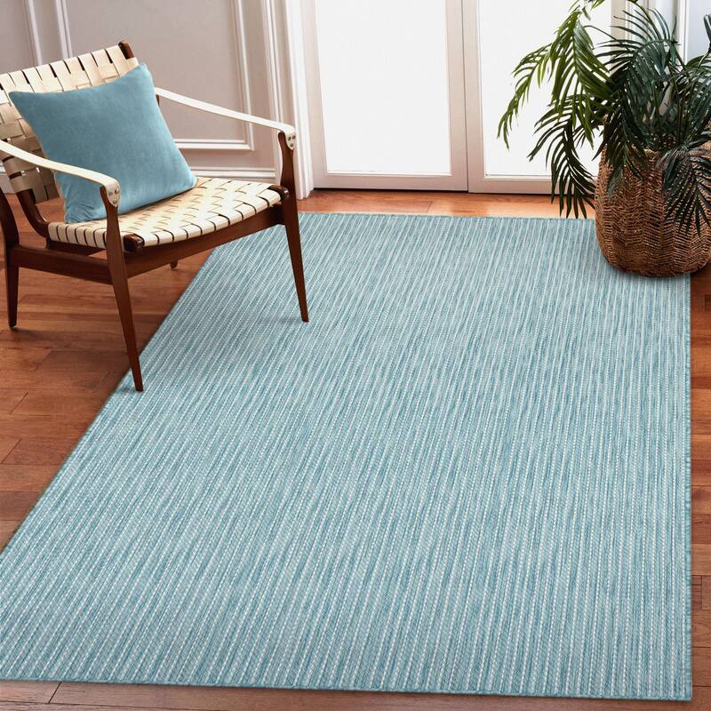 Liora Manne Carmel Textured Striped Indoor/ Outdoor Area Rug