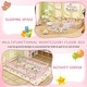 preview thumbnail 38 of 36, Twin Size Kids Wood Montessori Floor Bed with Door and Fence