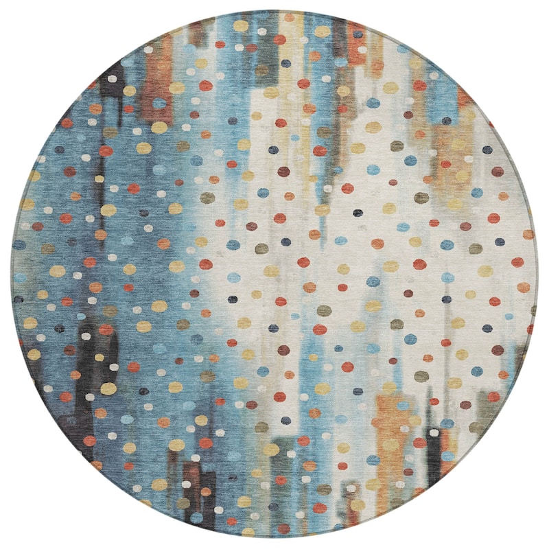 Machine Washable Indoor/Outdoor Modern Confetti Chantille Rug