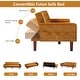 preview thumbnail 9 of 31, Sofa Bed, Futon Couch Bed, Faux Leather Love Seats Sofa, Loveseat Sleeper Bed For Living Room, Guest