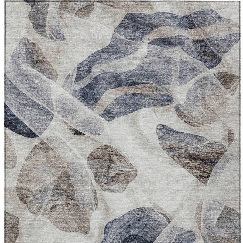 HomeRoots Abstract Transitional Rectangle Outdoor Rug