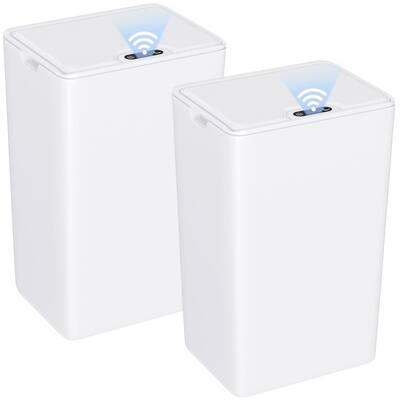 Bathroom Small Trash Can with Lid, 4 Gallon Touchless Automatic Garbage Can Slim Waterproof Motion Sensor Smart Trash Bin