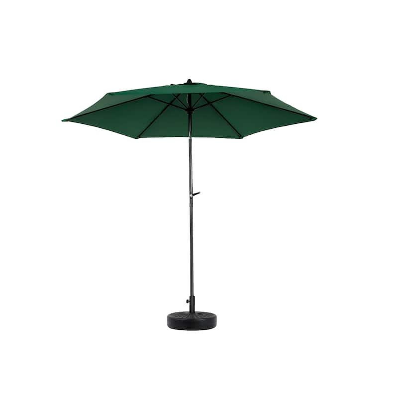 9ft Outdoor Market Umbrella with Push-Button Tilt and Crank