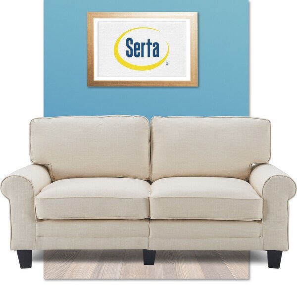 Serta Copenhagen 73" Sofa Couch for Two People, Pillowed Back Cushions and Rounded Arms, Durable Modern Upholstered Fabric. Opens flyout.