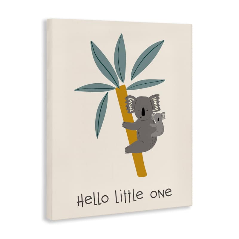 Stupell Hello Little One Koalas Canvas Wall Art Design By Sazerelli Designs
