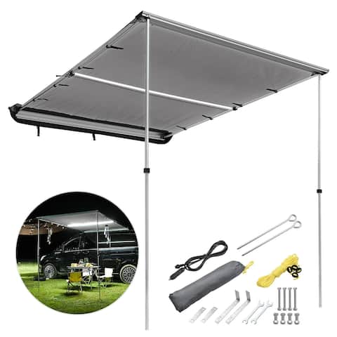 Outdoor Furniture Patio Awning Car Side Awning with LED Light