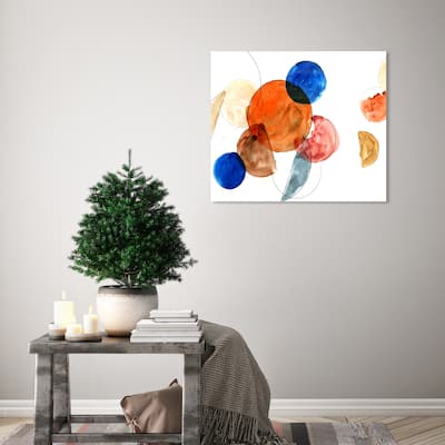 Wynwood Studio Canvas Abstract Eric Yang - Circles White and Scandinavian Wall Art Canvas Print