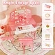 preview thumbnail 12 of 18, Gymax Kids Vanity Table Set 2-in-1 Princess Makeup Dressing Desk