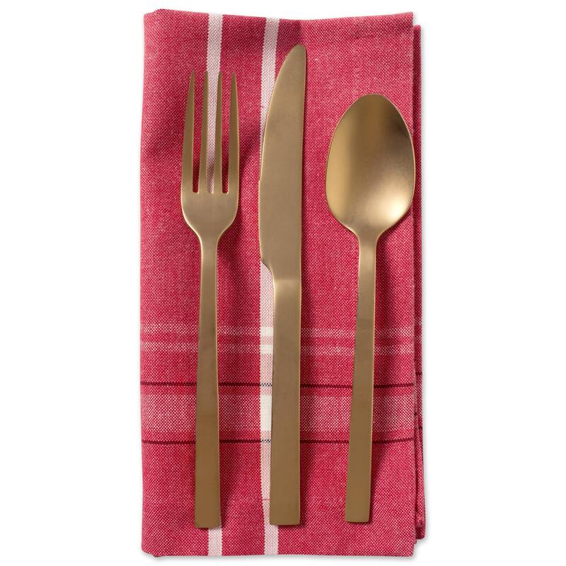 Design Imports Black French Stripe Napkin Set (Set of 6)