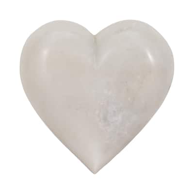 Sagebrook Home Marble White Heart