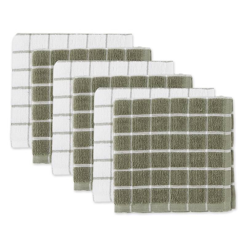 DII Artichoke Combo Windowpane Dishcloth (Set of 6)