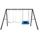 preview thumbnail 8 of 10, Hapfan 600lbs Heavy Duty Swing Set with 1 Platform Swing, 2 Belt Swings,A Frame Metal Swing Outdoor