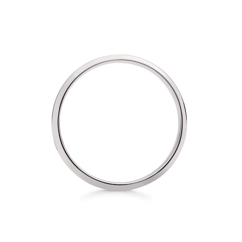 Clover White Gold Comfort Fit Wedding Band