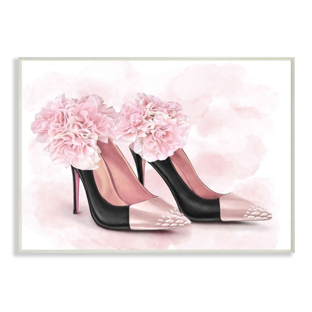 pink flower heels