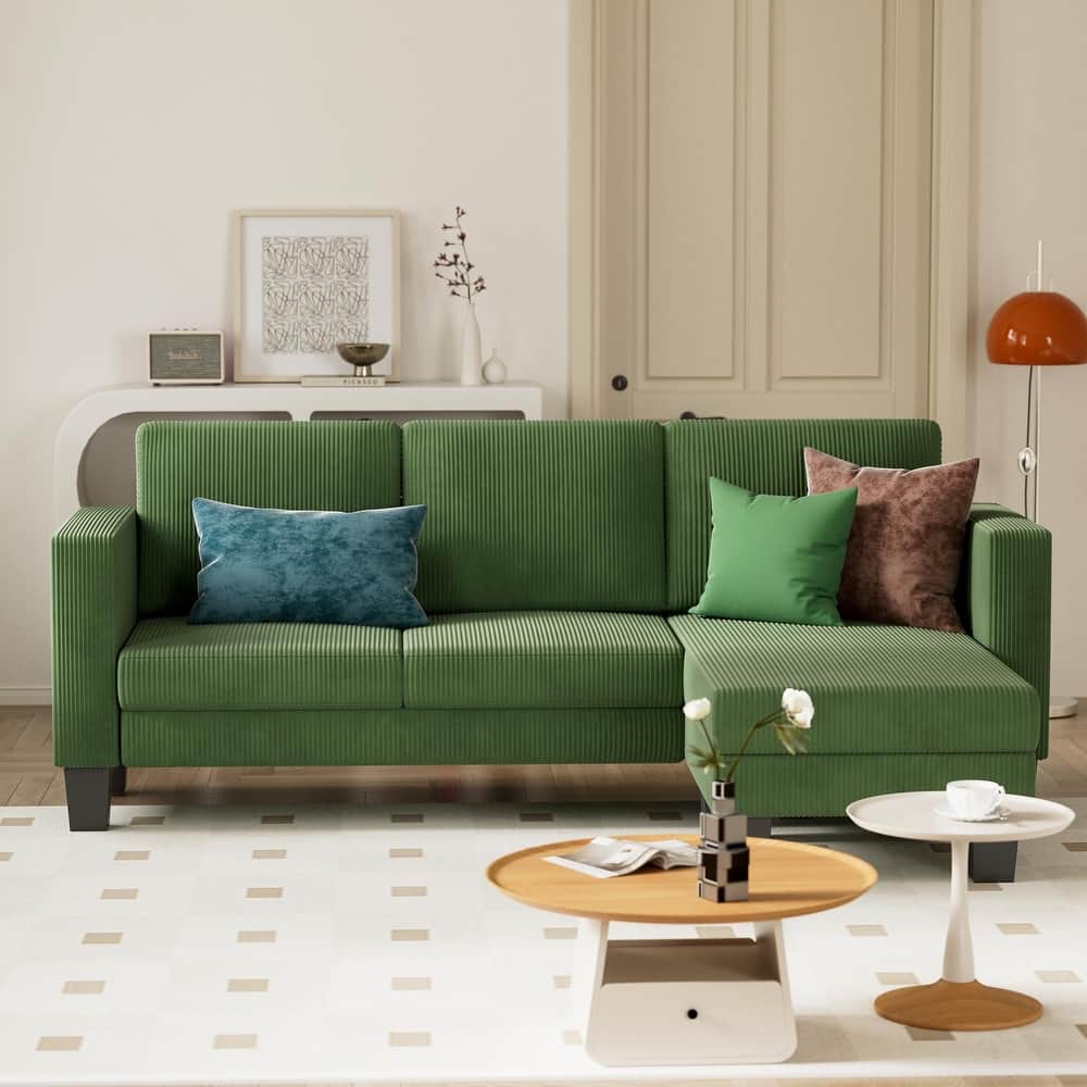 Furniwell L-Shaped Modular Sofa, 3 Seat Sleeper, Combination Sofa, Living Room Sofa