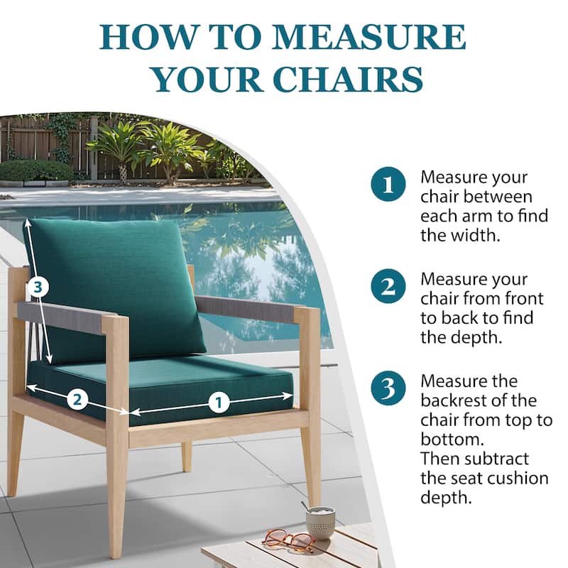 27.6 x 24.4 in Outdoor Indoor Patio Seat Cushions Set