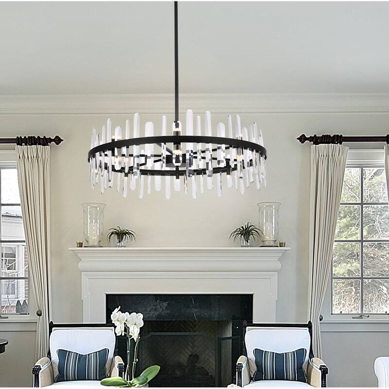 Indigo Home 36 inch crystal round chandelier