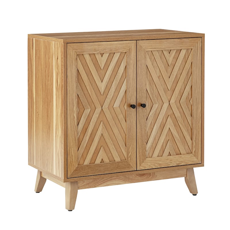 Joseph Midcentury 30"Tall 2 Door Accent Cabinet by HULALA HOME