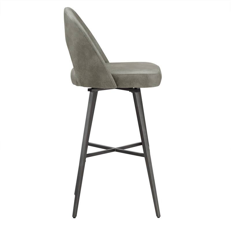 Presley Metal Fabric Swivel Bar Stools (Set of 2) by iNSPIRE Q Modern