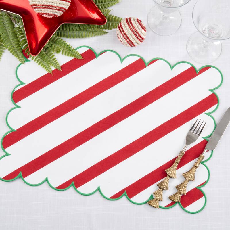 Eco Scallop Border Placemat (Set of 4) - 14"x20"