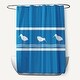 preview thumbnail 4 of 13, 71 x 74-inch Birdwalk Animal Print Shower Curtain Blue