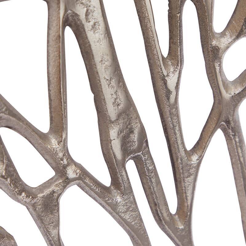 Silver Aluminum Metal Inspired Coral Wall Decor (Set of 2) - Silver or Gold