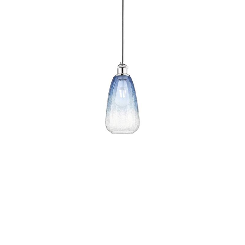 Innovations Lighting 616-1S-13-6 Brookhaven Almond Pendant Brookhaven - Polished Chrome / Sapphire Blue