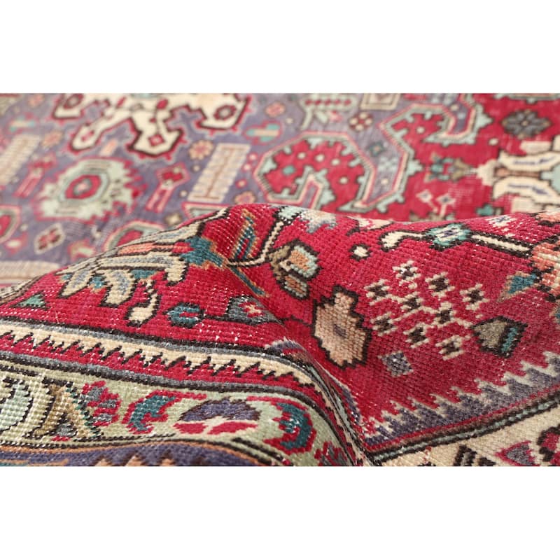 ECARPETGALLERY Hand-knotted Antalya Vintage Red Wool Rug - 6'7 x 9'7