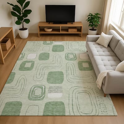 Premium Washable Super Soft Contemporary Elements Mayfield Rug