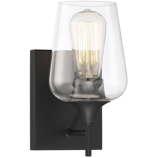 Savoy House Octave 5" Wide Bathroom Sconce - Black