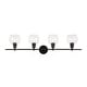 preview thumbnail 12 of 11, Elegant Lighting Collier 4 Light 38" Wide Bathroom Vanity Light with